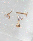Twilight London Gift Set 14 Carat White Gold Geometric Stacking Labret Gift Box