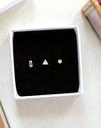 Twilight London Gift Set 14 Carat White Gold Geometric Stacking Labret Gift Box