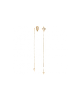 14K Solid Gold Zion Crystal Threader Piercing