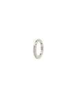 14K Solid Gold 6mm Pave Clicker Hoop Earring