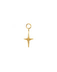 14K Solid Gold North Star Charm