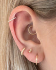 Twilight London Hoop Yellow Gold 14K Solid Gold 10mm Clicker Hoop Earring