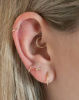 Twilight London Hoop Yellow Gold 14K Solid Gold 8mm Clicker Hoop Earring