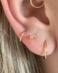 Twilight London Labret Piercing Gold 14K Solid Gold Beaded Labret Piercing