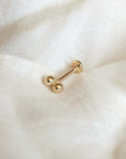 Twilight London Labret Piercing Gold 14K Solid Gold Beaded Labret Piercing