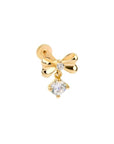 Twilight London Labret Piercing Gold 14K Solid Gold Bow Labret Piercing
