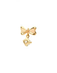 Twilight London Labret Piercing Gold 14K Solid Gold Bow Labret Piercing