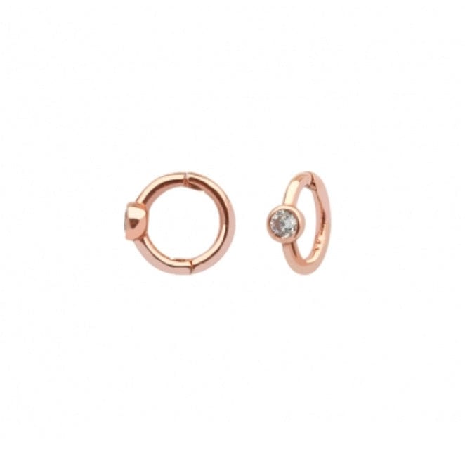 Twilight London Hoop Yellow Gold 14K Solid Gold Circle Mini Hoop Earrings