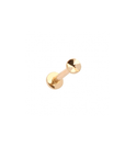 Twilight London Labret Piercing Gold 14K Solid Gold Stacked Lobe Disco Labret Piercing