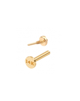 Twilight London Labret Piercing 14K Solid Gold Stacked Lobe Disco Labret Piercing
