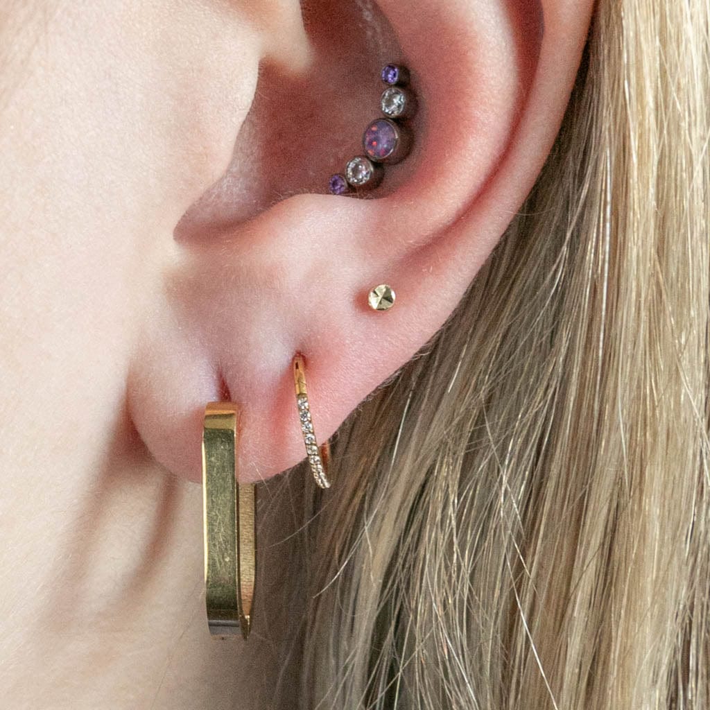 Gold hot sale labret piercing