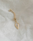 Twilight London Curved Barbell Gold 14K Solid Gold Zion Curved Bar Rook Piercing