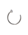 8mm Open Hoop Bezel Set Crystal Nose Ring Set