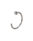 8mm Open Hoop Bezel Set Crystal Nose Ring Set