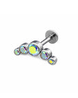 Aurora Borealis Curved Helix Earring