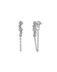 Cascade Crystal Chain Stud Earrings