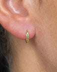 Emerald Huggie Hoop Earring Christmas Bauble