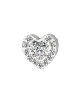 Crystal Heart Labret Piercing