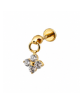 Clover Crystal Dangle Piercing