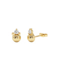 Dome Crystal Stud Earrings