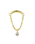 Teardrop Hidden Helix Labret Earring