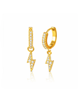 Lightening Bolt Hoop Earrings