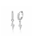 Lightening Bolt Hoop Earrings