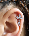 Marquise Drop Crystal Piercing