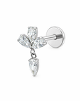 Marquise Drop Crystal Piercing