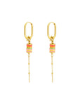 Pastel Star Charm Hoop Earrings