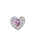 Crystal Heart Labret Piercing