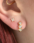 Tiny Clover Stud Earrings