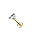 Triangle Solitaire Labret Piercing