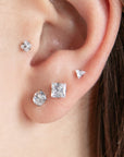 Triangle Solitaire Labret Piercing