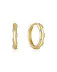 Twilight London Hoop Gold Astro Crystal Hoop Earrings