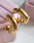 Twilight London Gift Set Gold Chunky Hoop Christmas Bauble
