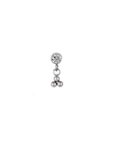 Twilight London Labret Piercing Silver Clover Dangle Labret Piercing