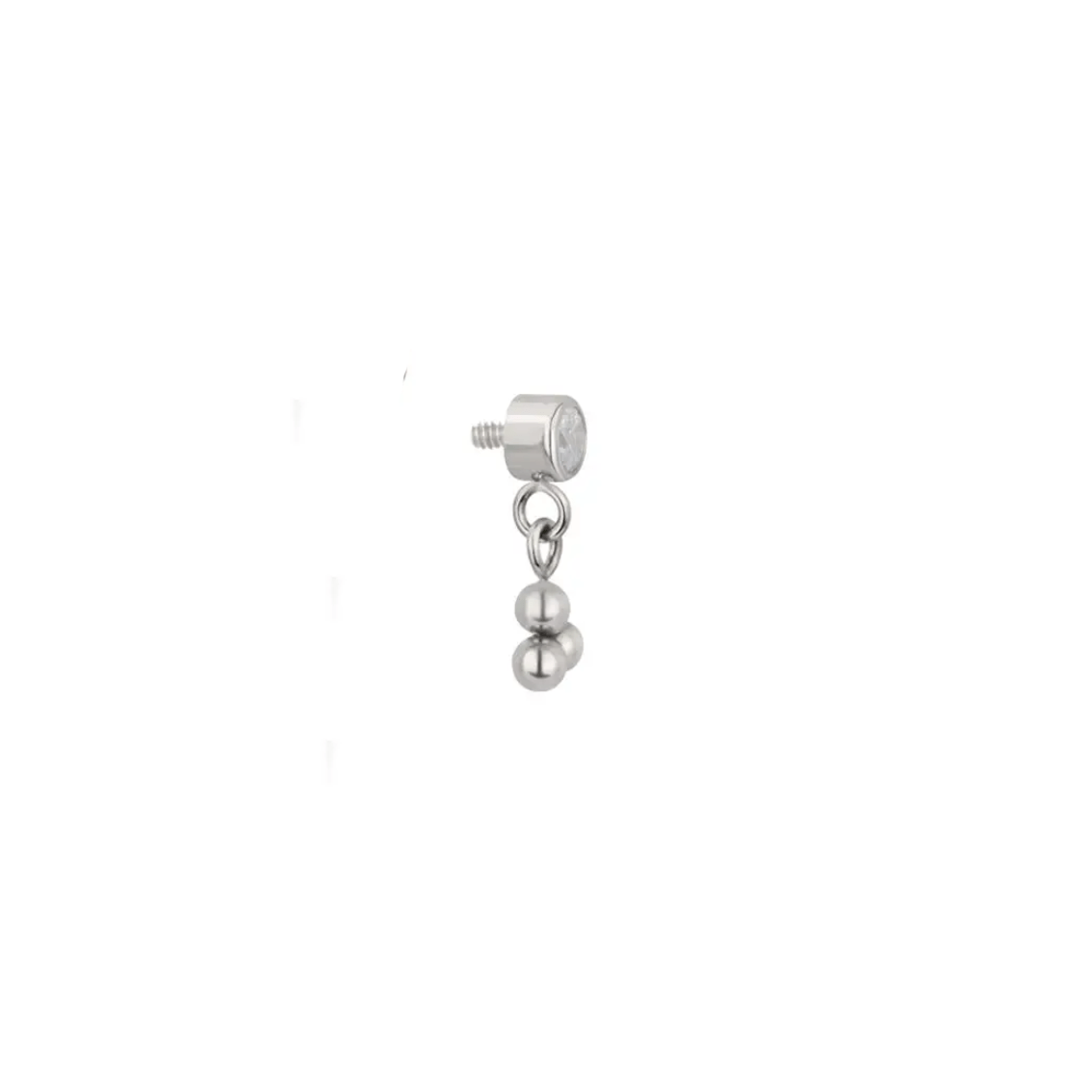 Twilight London Labret Piercing Silver Clover Dangle Labret Piercing