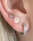 Twilight London Stud Earrings Silver Daisy Stud Earrings