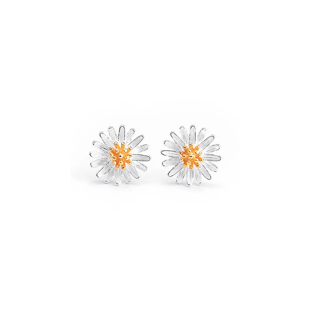 Twilight London Stud Earrings Silver Daisy Stud Earrings