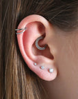 Twilight London Helix Piercing 10mm / Silver Duo Helix Hoop