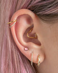 Twilight London Helix Piercing 8mm / Gold Duo Helix Hoop