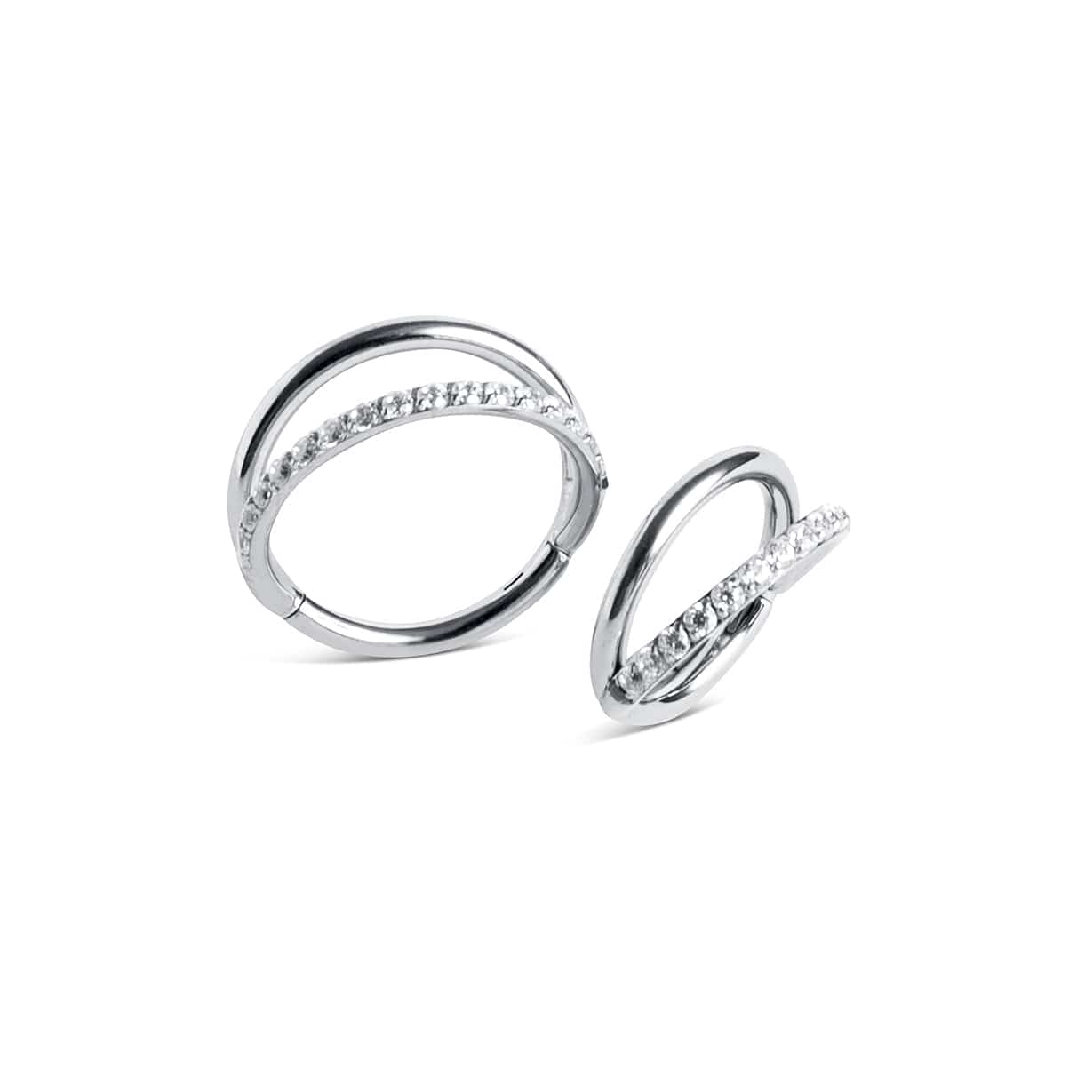 Twilight London Helix Piercing 8mm / Silver Duo Helix Hoop