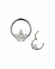 Twilight London Hoop Silver Elements Crystal Daith Hoop
