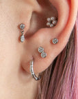 Twilight London Labret Piercing Gold Elipse Dangle Labret Piercing