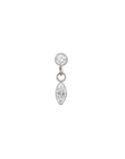 Twilight London Labret Piercing Silver Elipse Dangle Labret Piercing