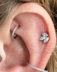 Twilight London Labret Piercing Clear Gemini Labret Piercing