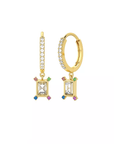 Twilight London Hoop Earrings Gold Harlequin Hoop Earrings