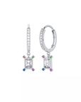 Twilight London Hoop Earrings Silver Harlequin Hoop Earrings