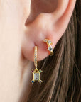 Twilight London Hoop Earrings Harlequin Hoop Earrings